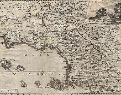 Mappa dell'antica Provincia Terra di Lavoro