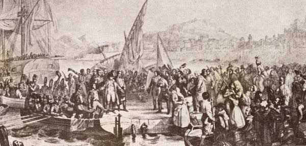 Napoleone si imbarca per l'Elba