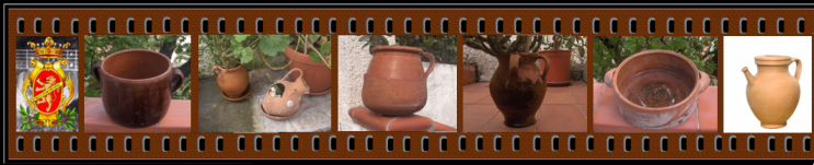 Pentole in terracotta utilizzate in cucina dalle nostre nonne; utilizzate oggi come contenitoti per fiori - Frosinone