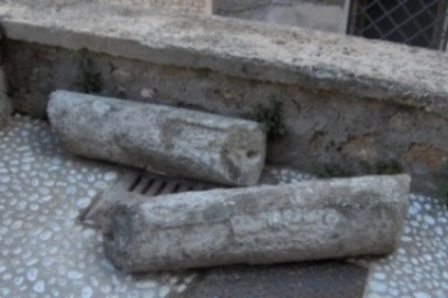 Porzione di colonne nel centro sctorico - Frosinone